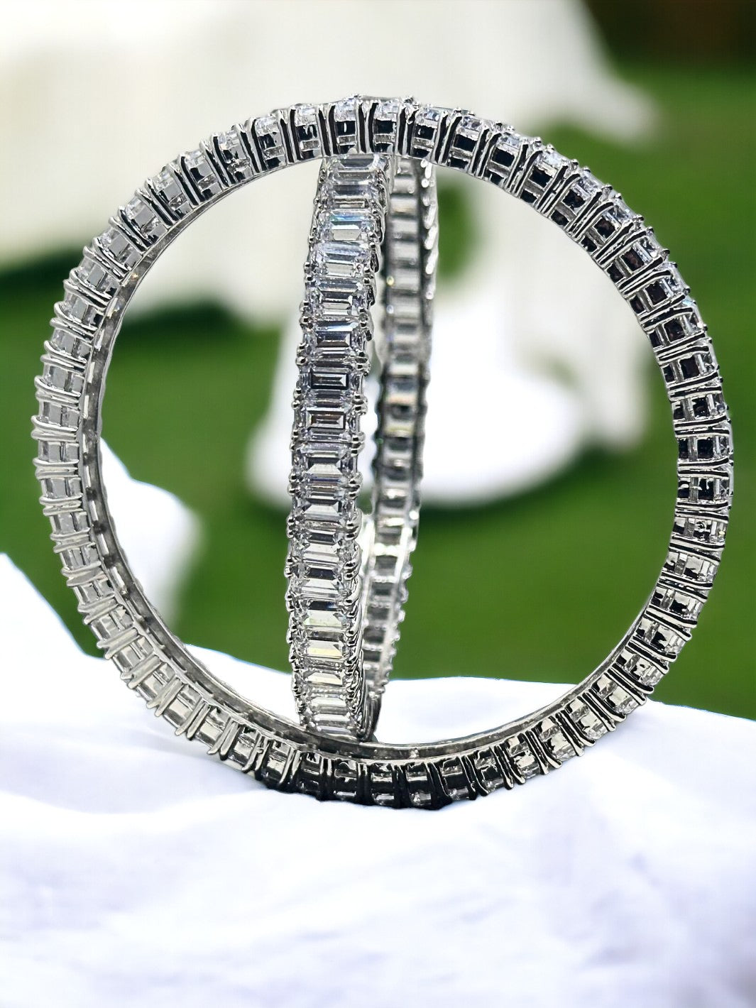 Emerald Cut Bangles (Pack of 2)