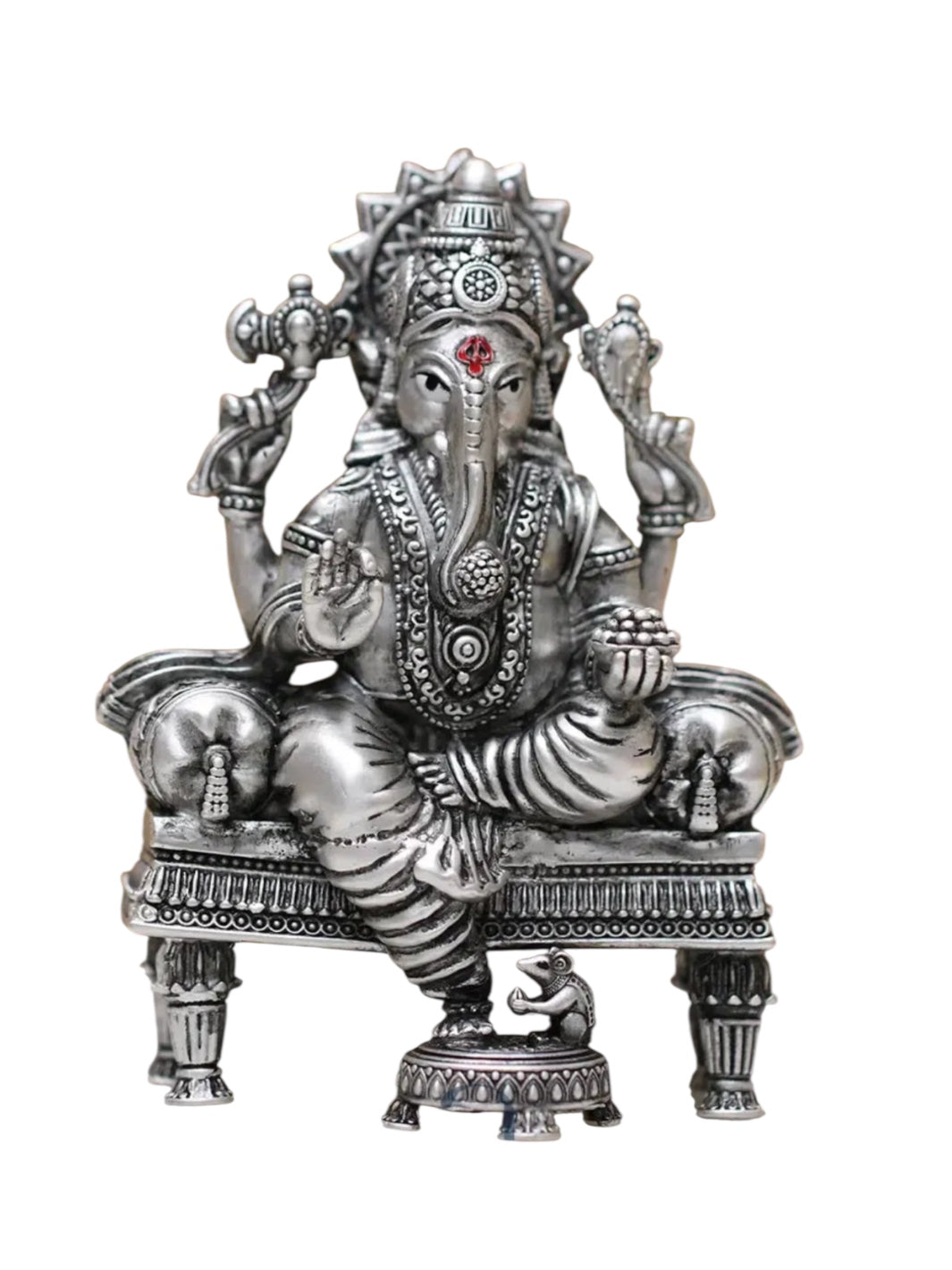 Lord Ganesh Pure Antique Silver Idol