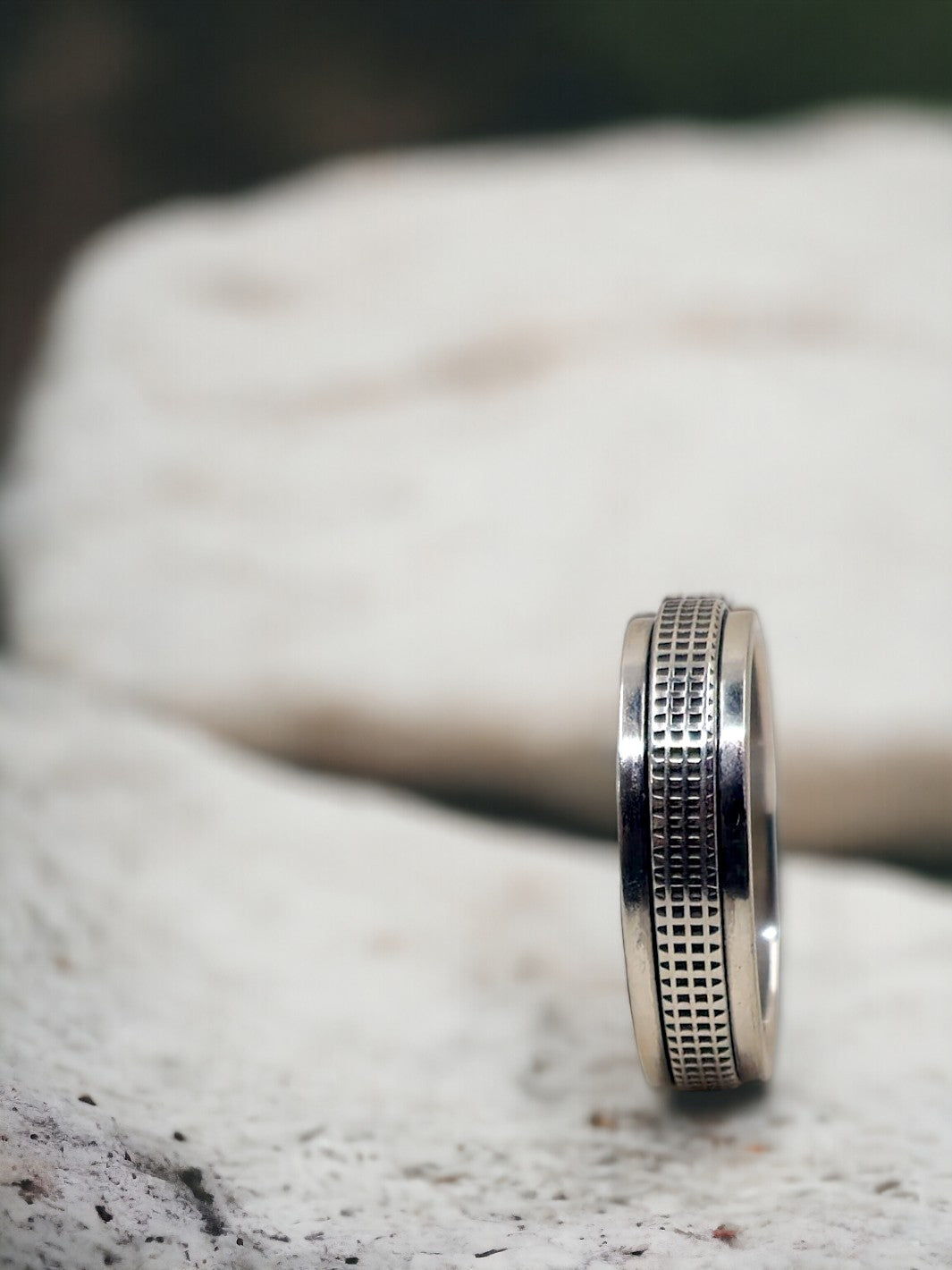 Men's Eternity Carved Band Ring