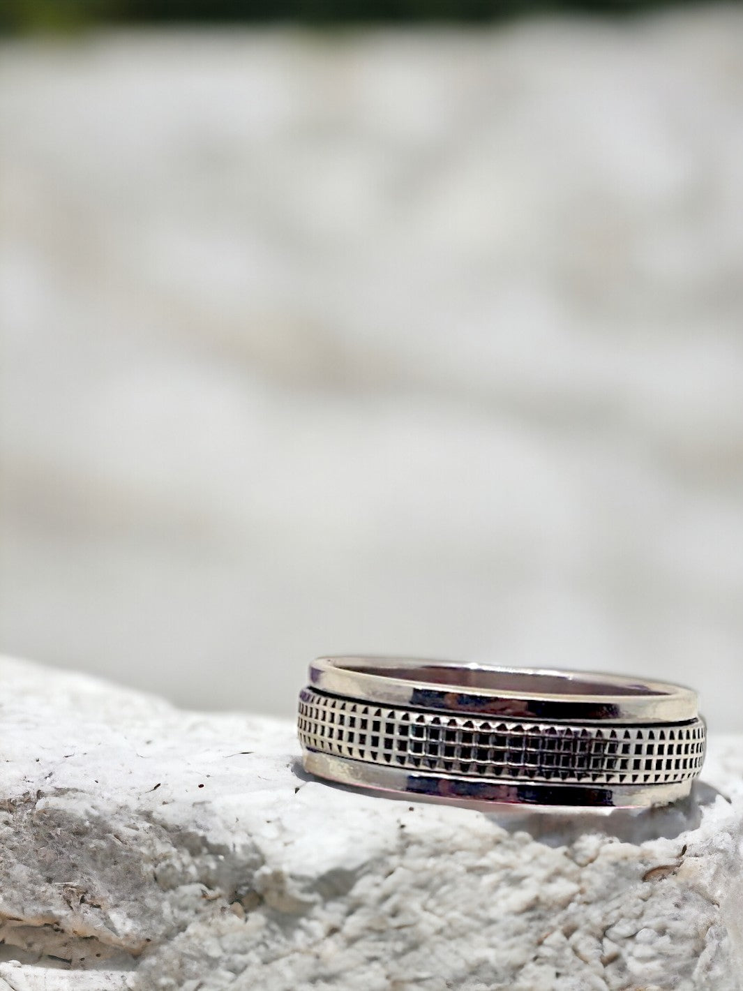 Men's Eternity Carved Band Ring