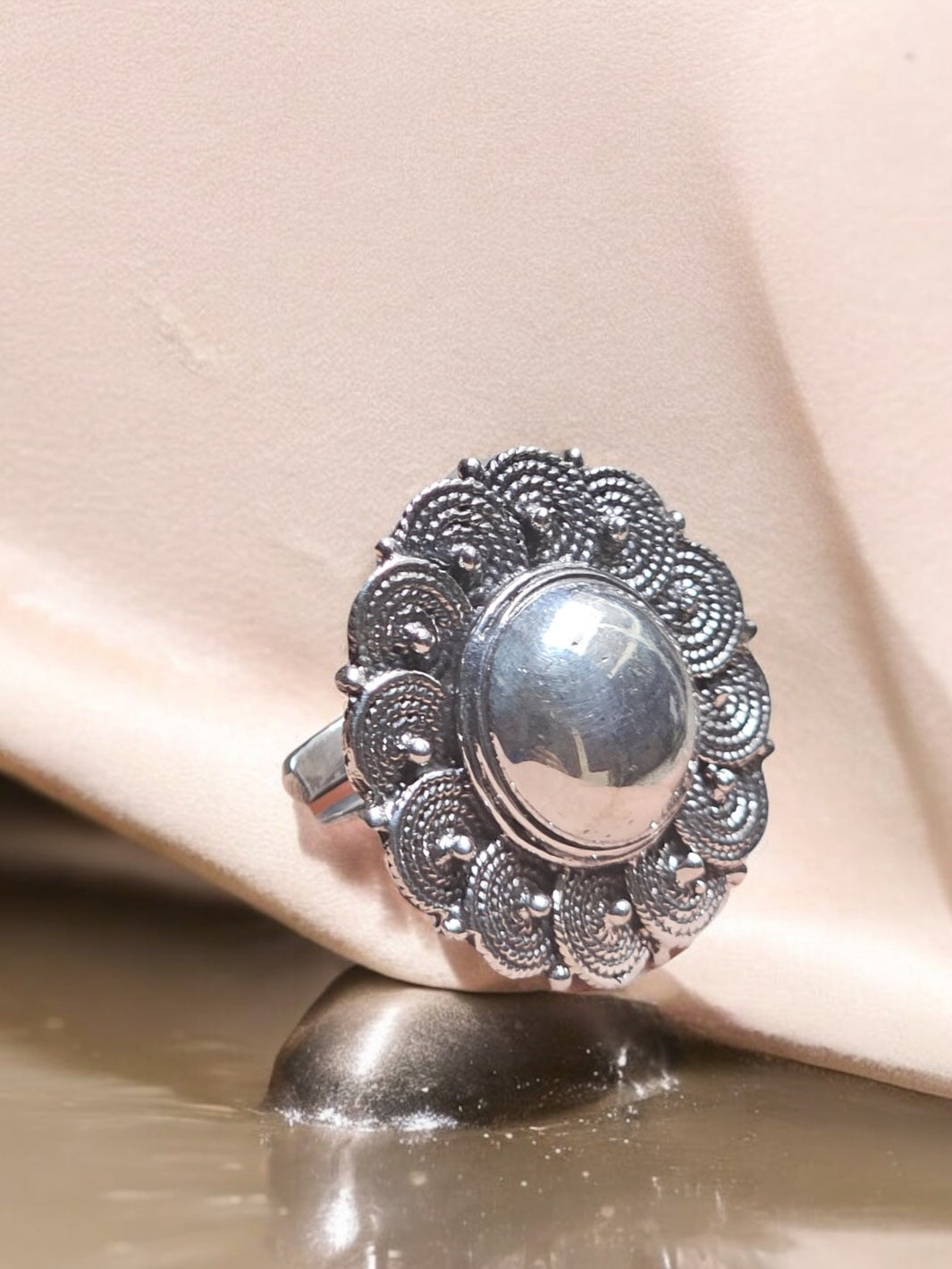 Pure Silver Bohemian Flower Ring - PSA Jewels