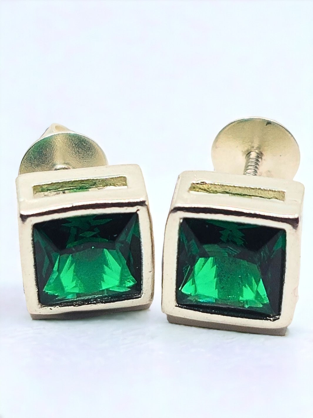 Emerald Single Stone Stud