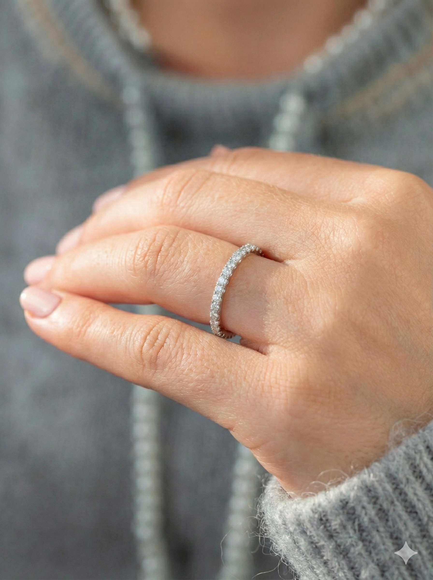 Pure Silver Eternity Ring