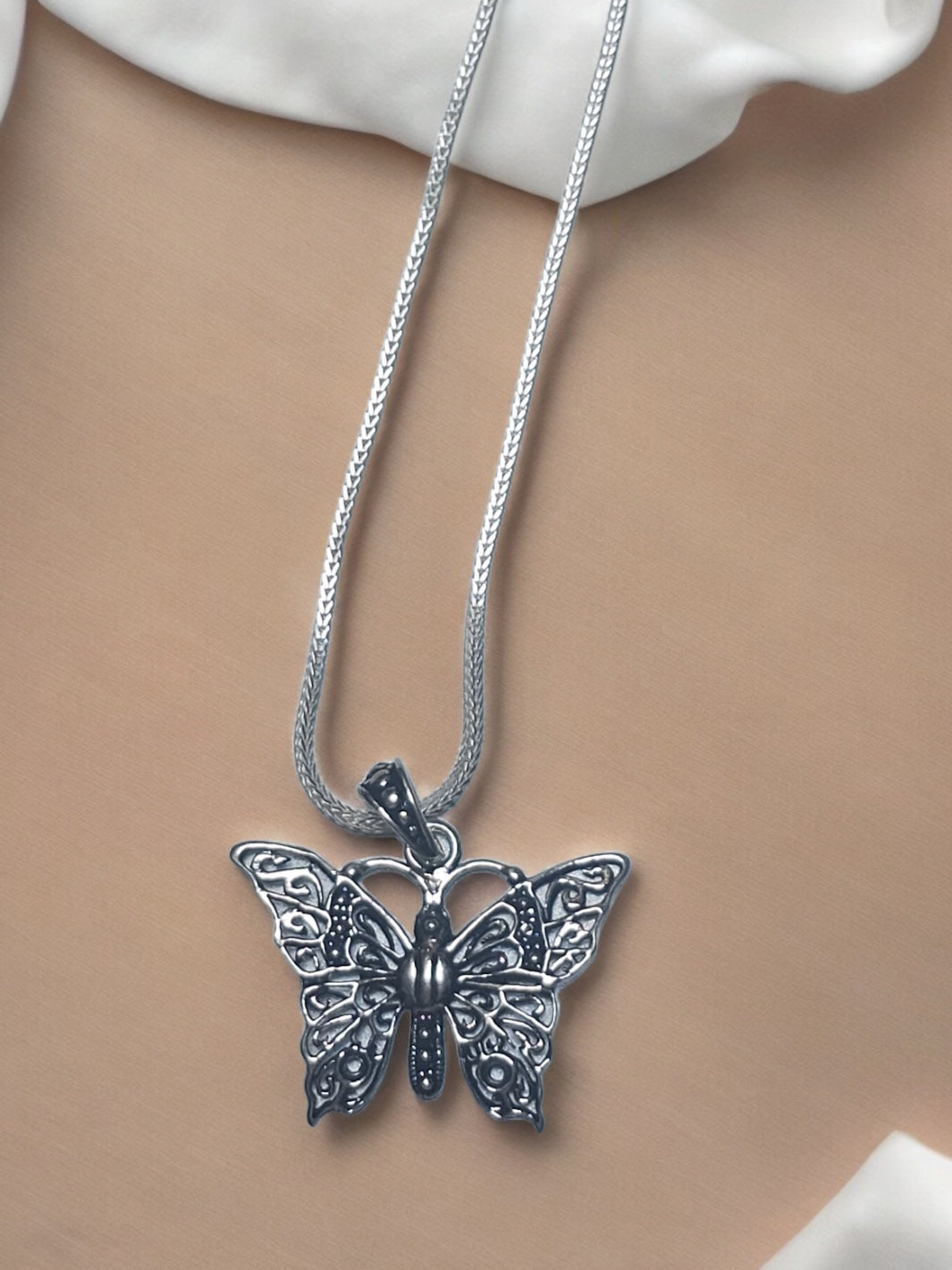 Butterfly Pendant With Chain