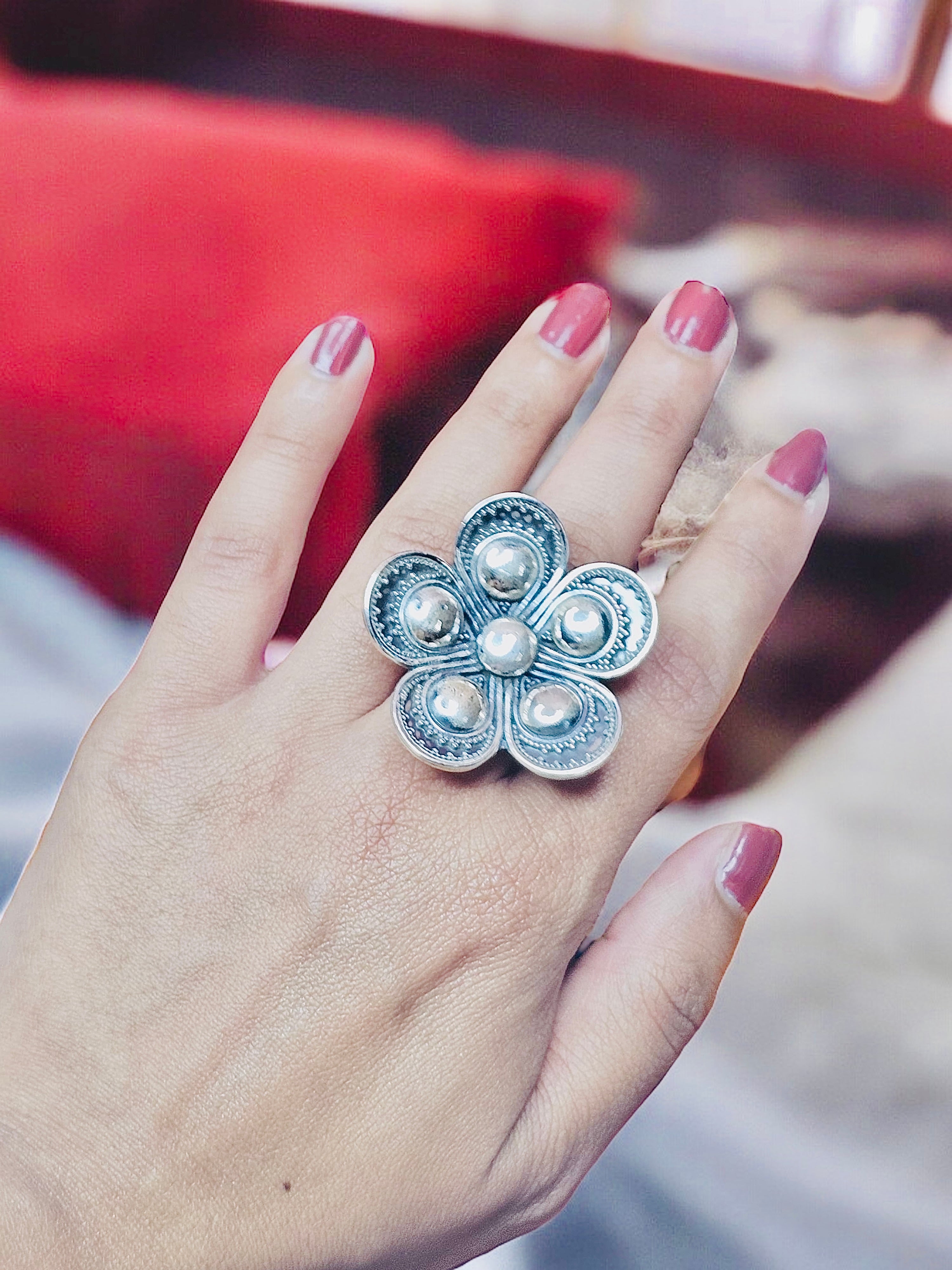 Boho Floral Ring