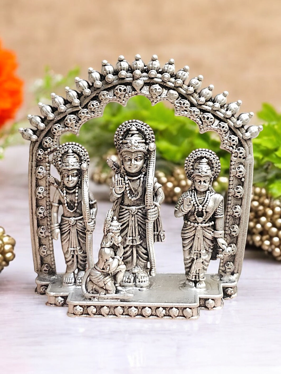 Pure Silver Ram Darbar Antique Idol