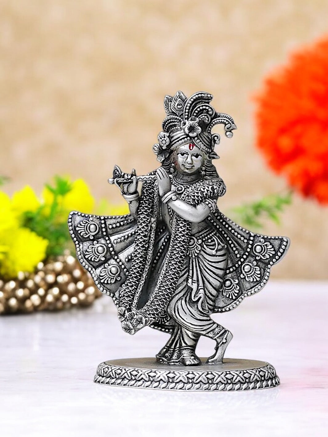 Pure Silver Krishna Idol