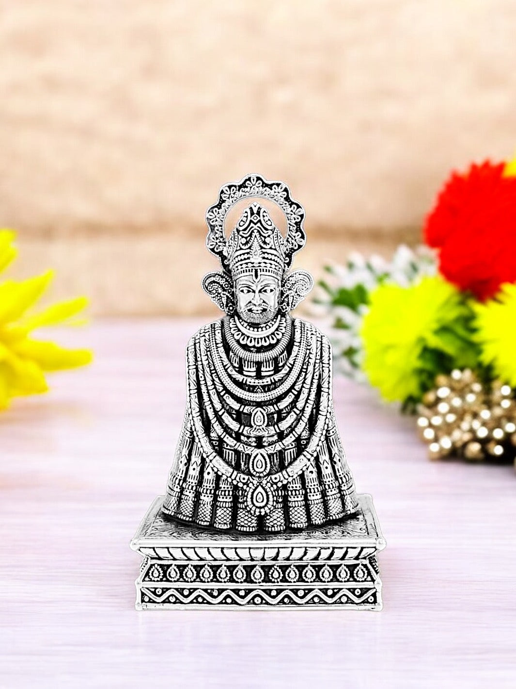 Pure Silver Shree Khatu Shyam Idol