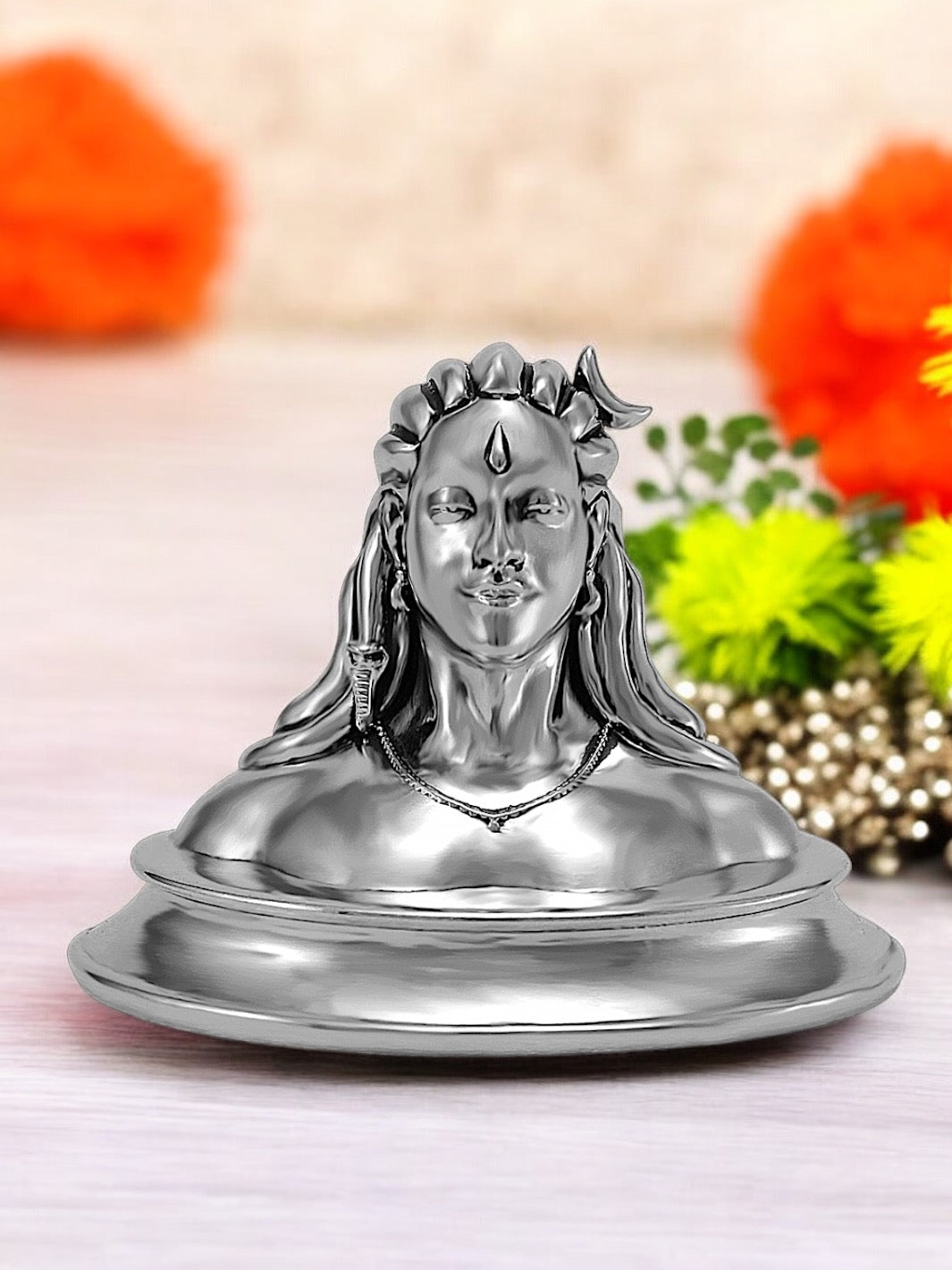 Pure Silver Adiyogi Idol