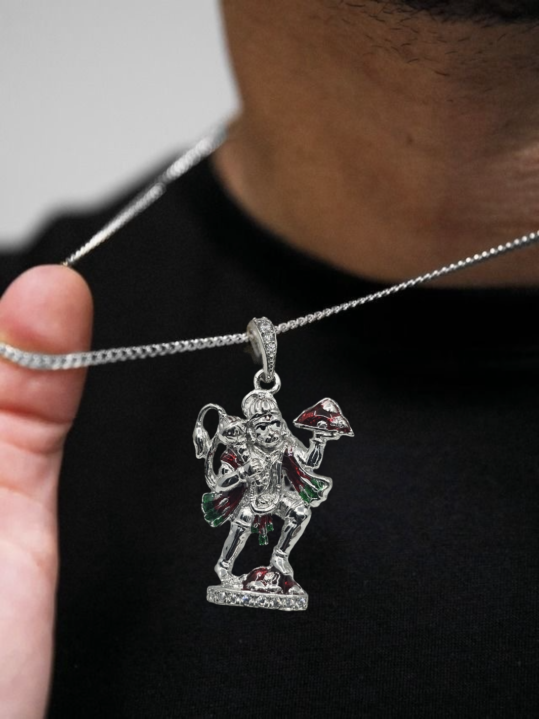 Lord Hanuman Divine Pendant with chain