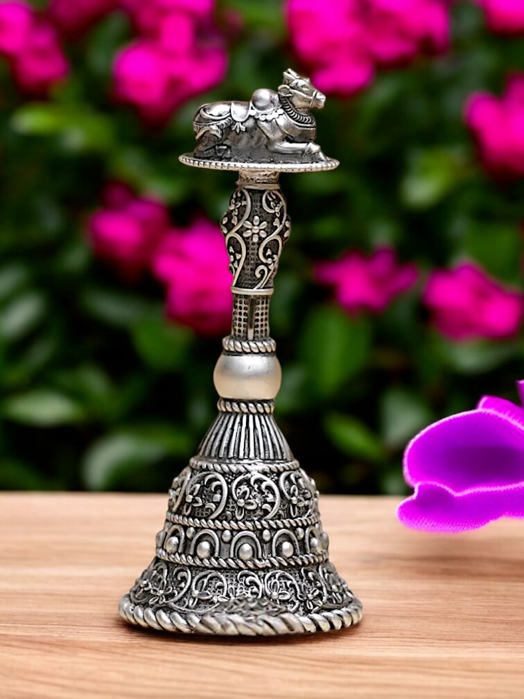 Pure Silver 3D Nandi Bell