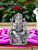 Almighty Lord Ganesh Pure Silver Antique 3d Idol