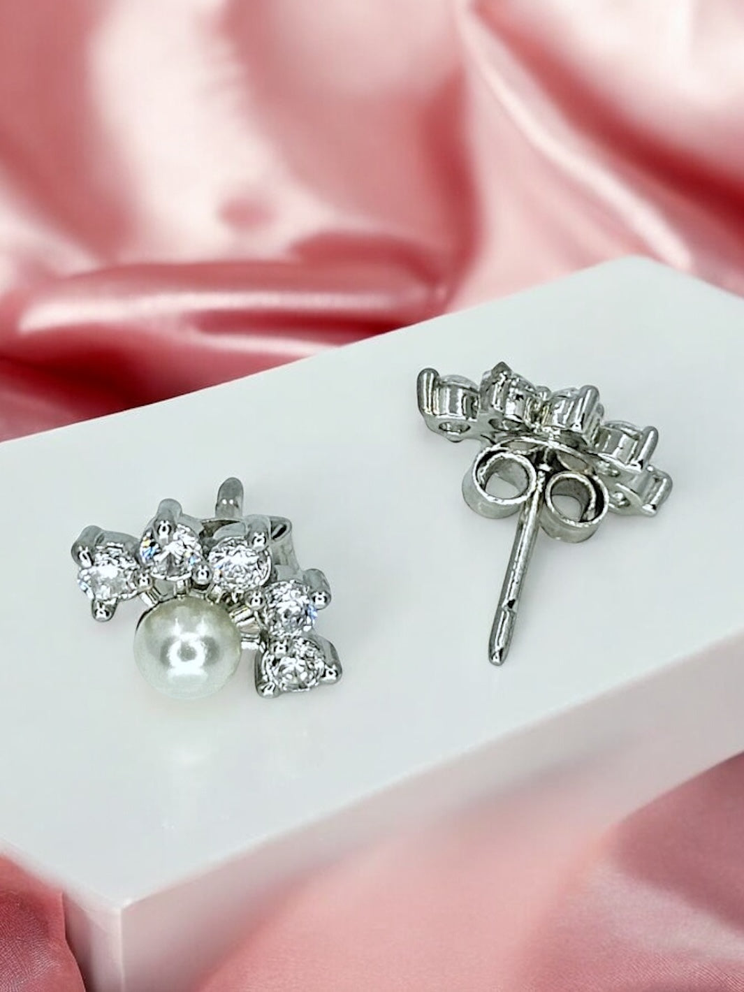 Flower shaped pearl Silver Earring - PSA Jewels