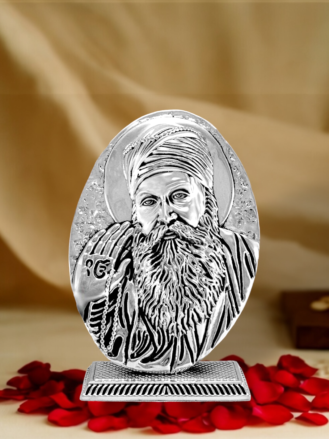 Pure Silver WaheGuru ji Idol