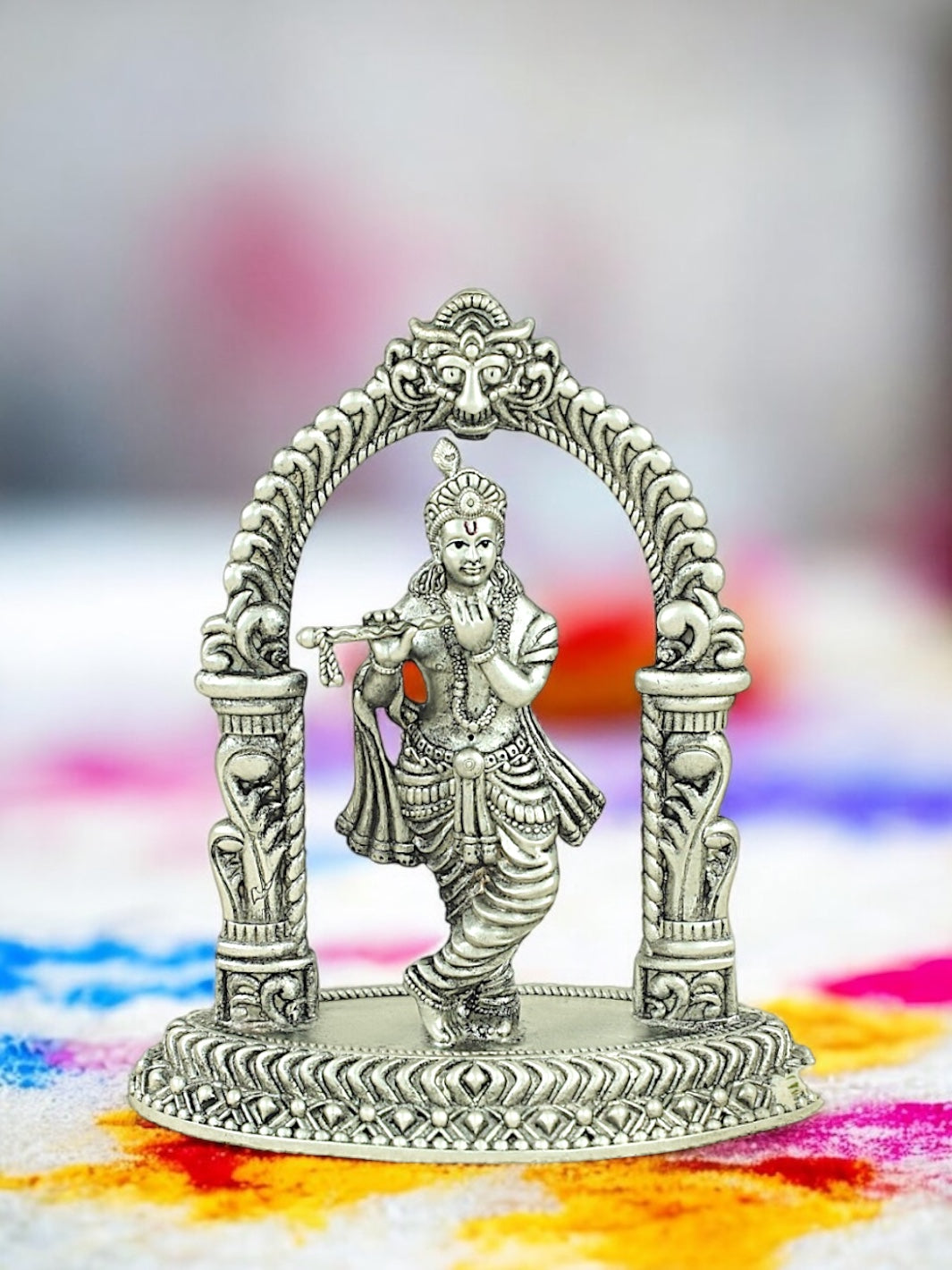 Pure Silver Krishna Idol