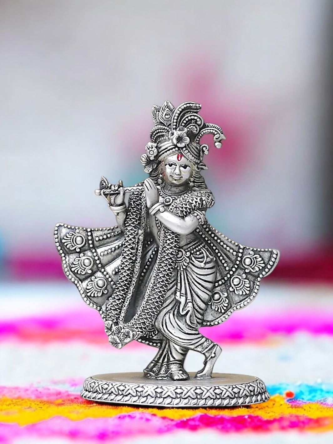 Pure Silver Krishna Idol