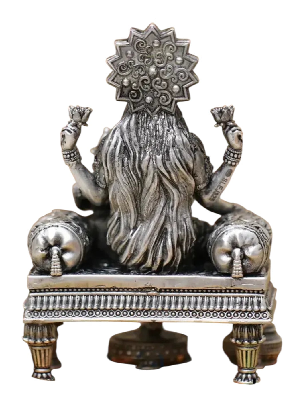 Pure Antique Silver Lakshmiji with Divine Kalash