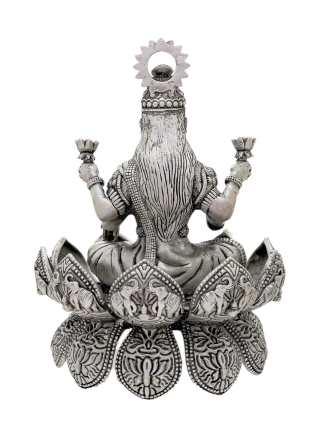Pure Antique Silver Lakshmiji on Divine Lotus