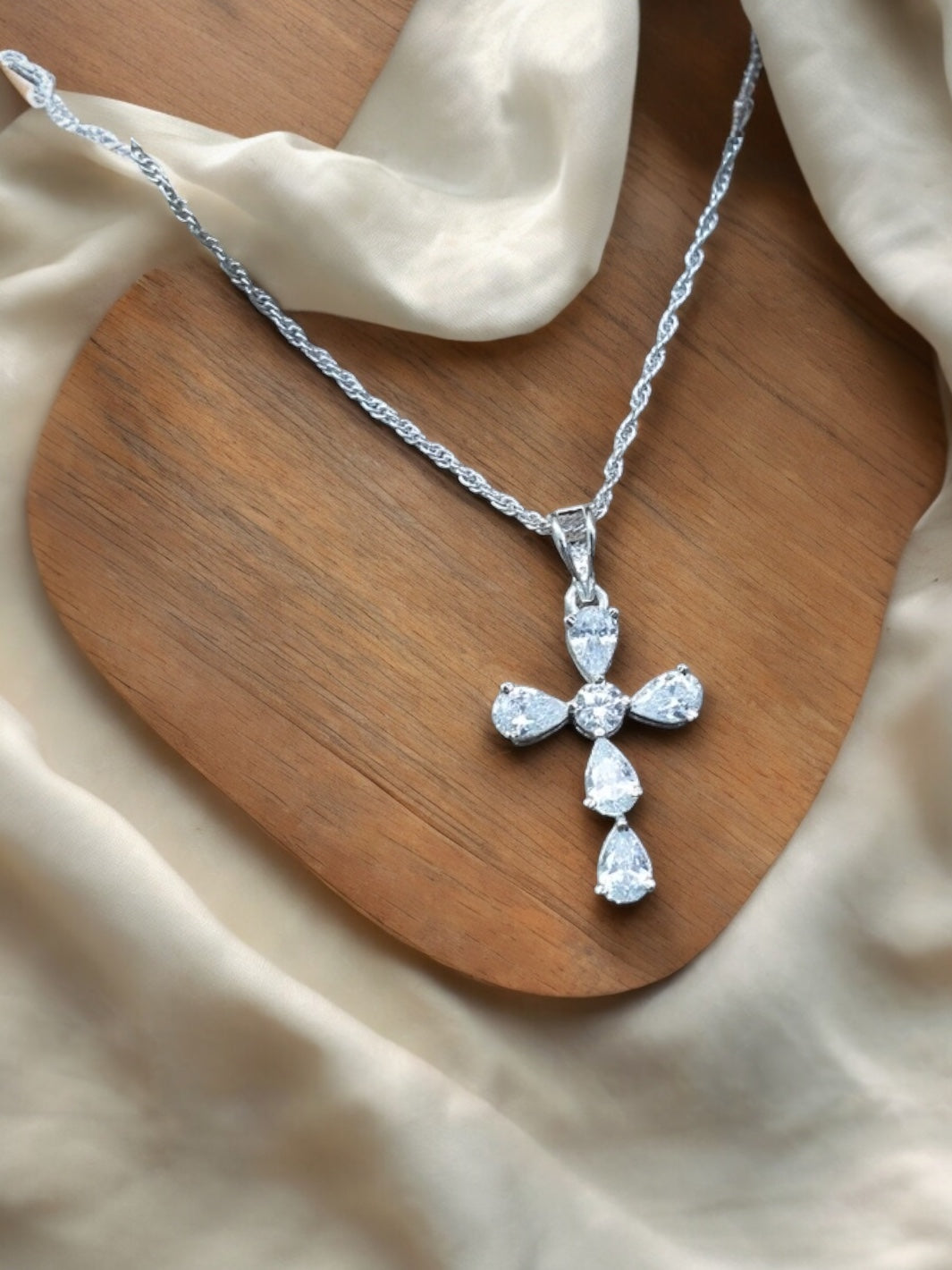 Sterling Silver Cross with Jesus Pendant