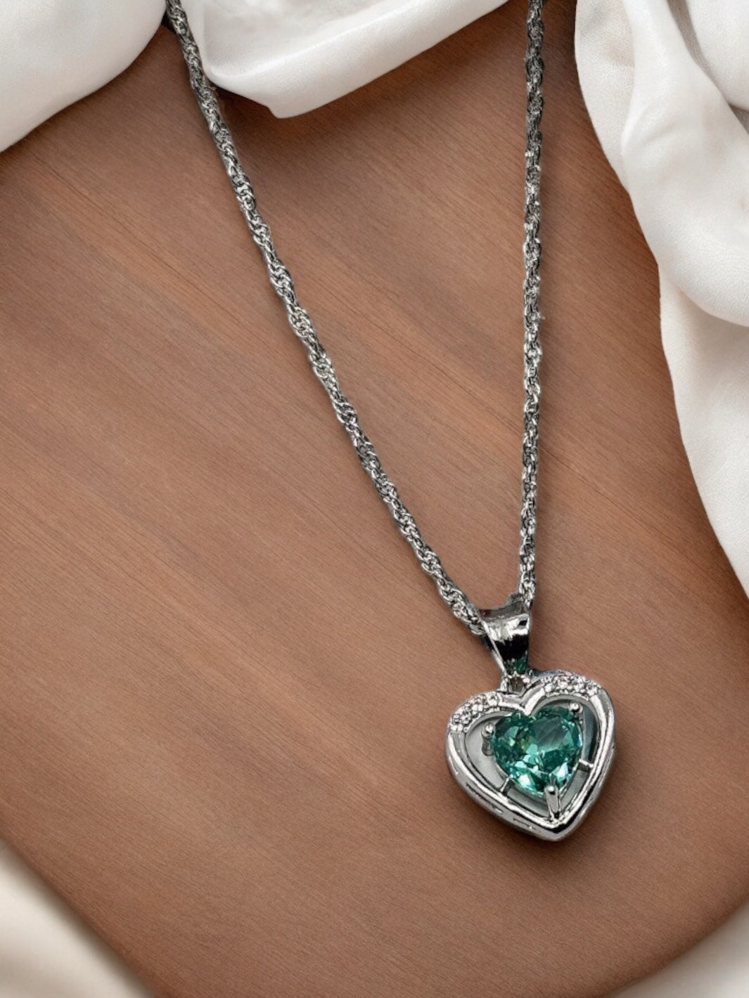 Sterling Silver Honey Moon Heart Pendant