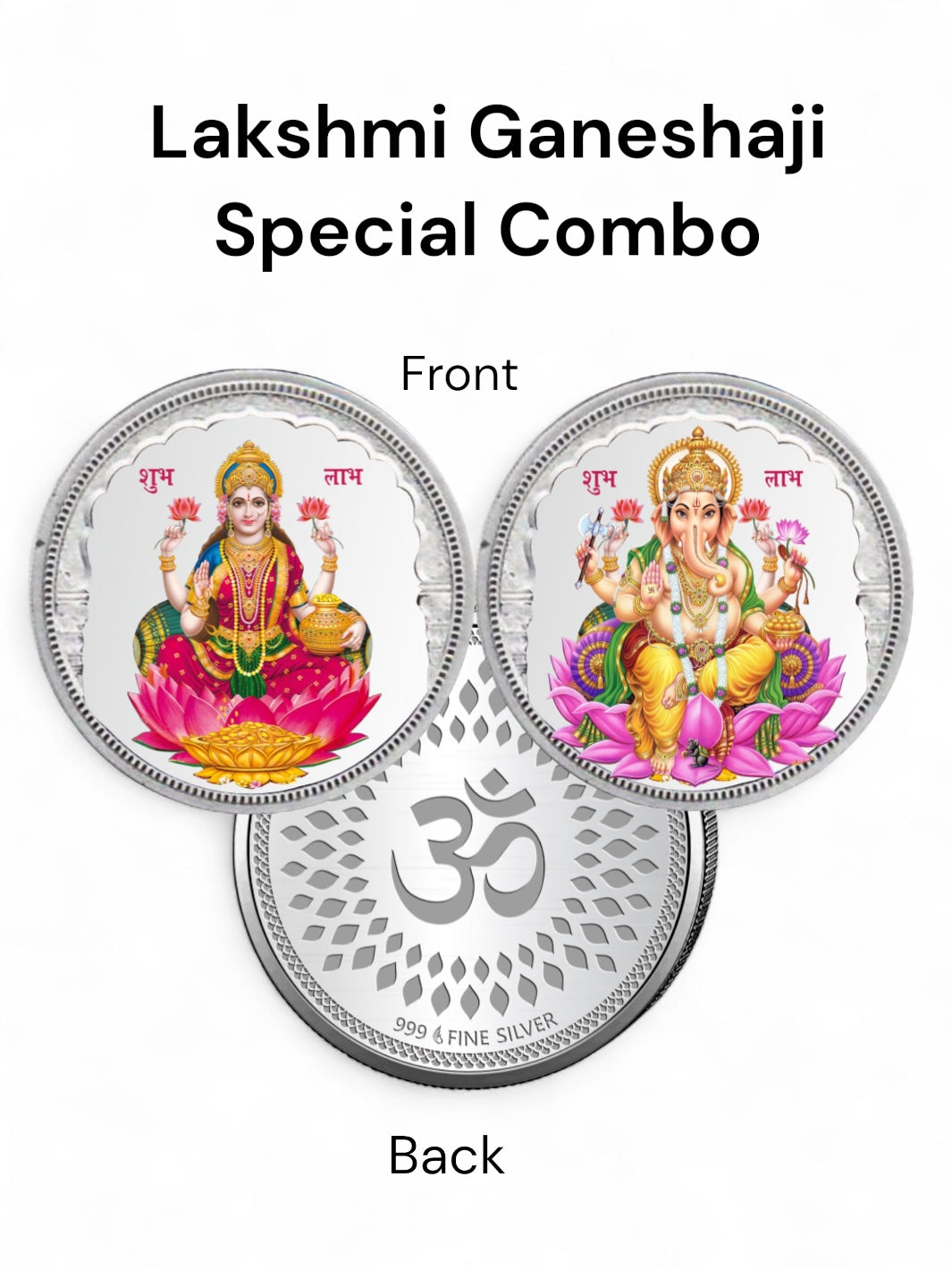 Lakshmi Ganesha Special Combo Collection of Silver Coins in Unique Gift Box
