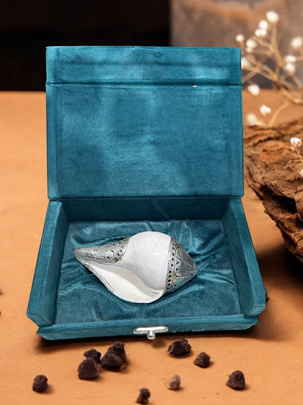Pure Silver Vamavarti Shankh Conch Shell