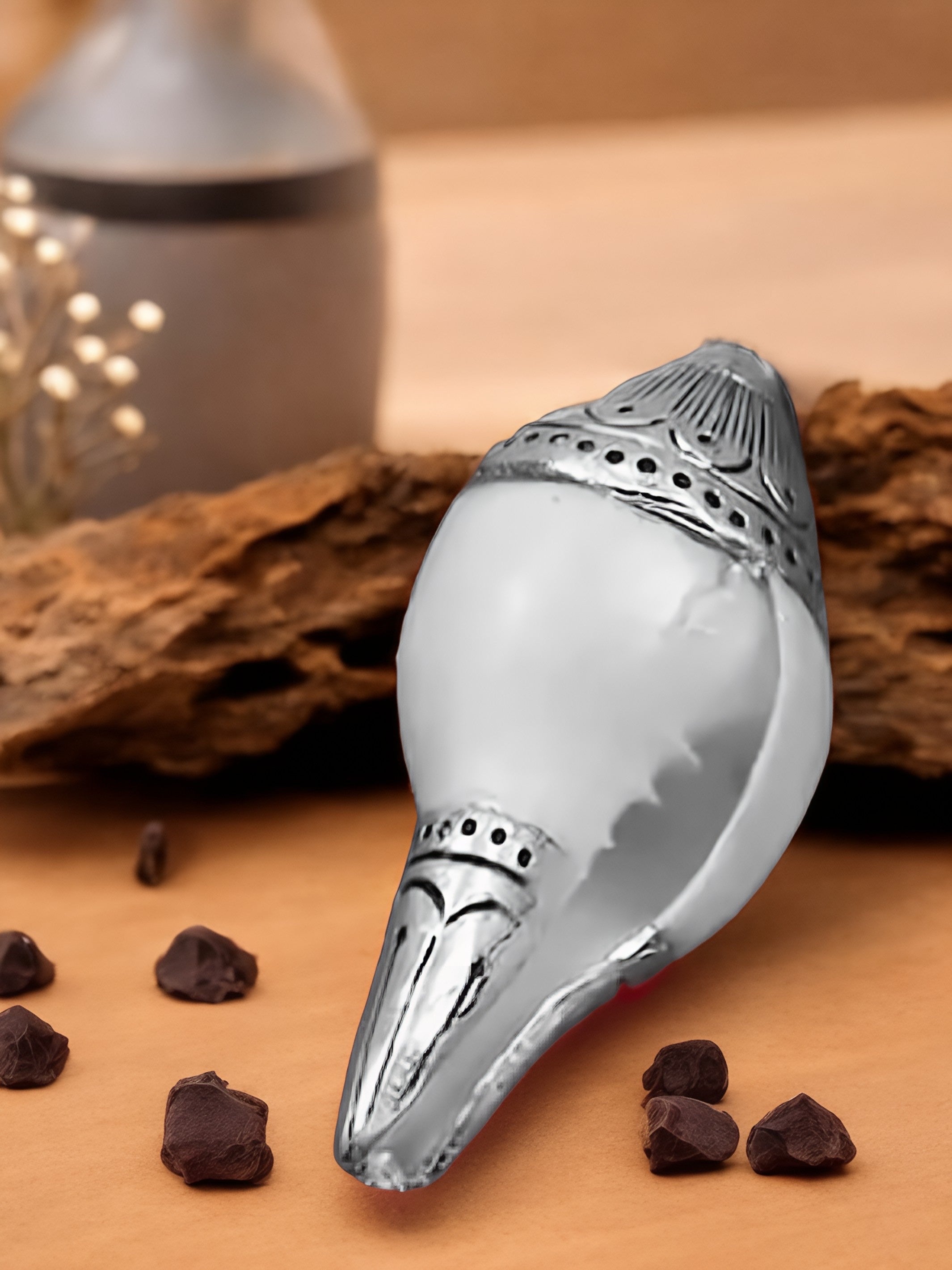 Pure Silver Vamavarti Shankh Conch Shell