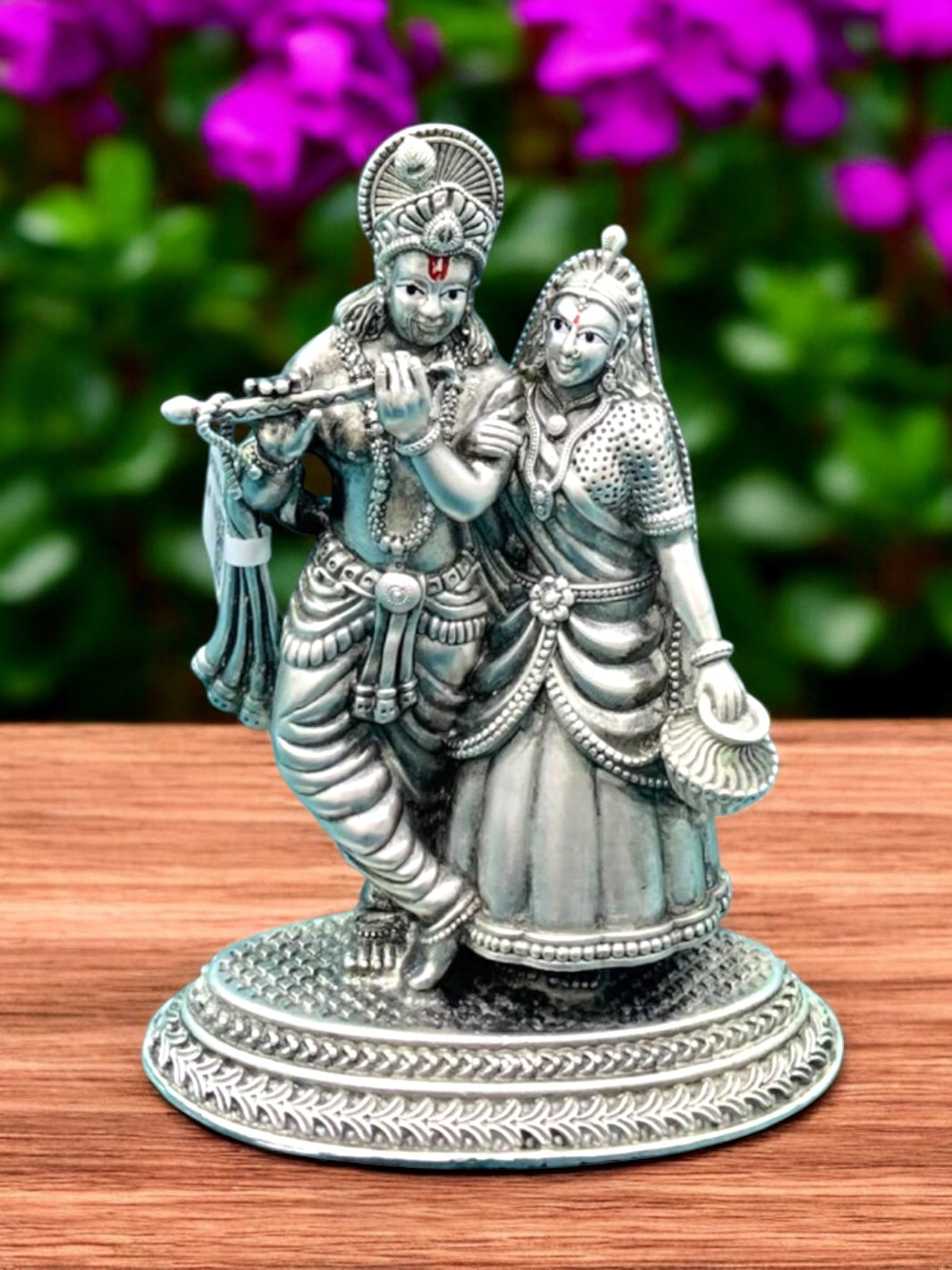 Pure Silver Antique Finish Krishna Idol