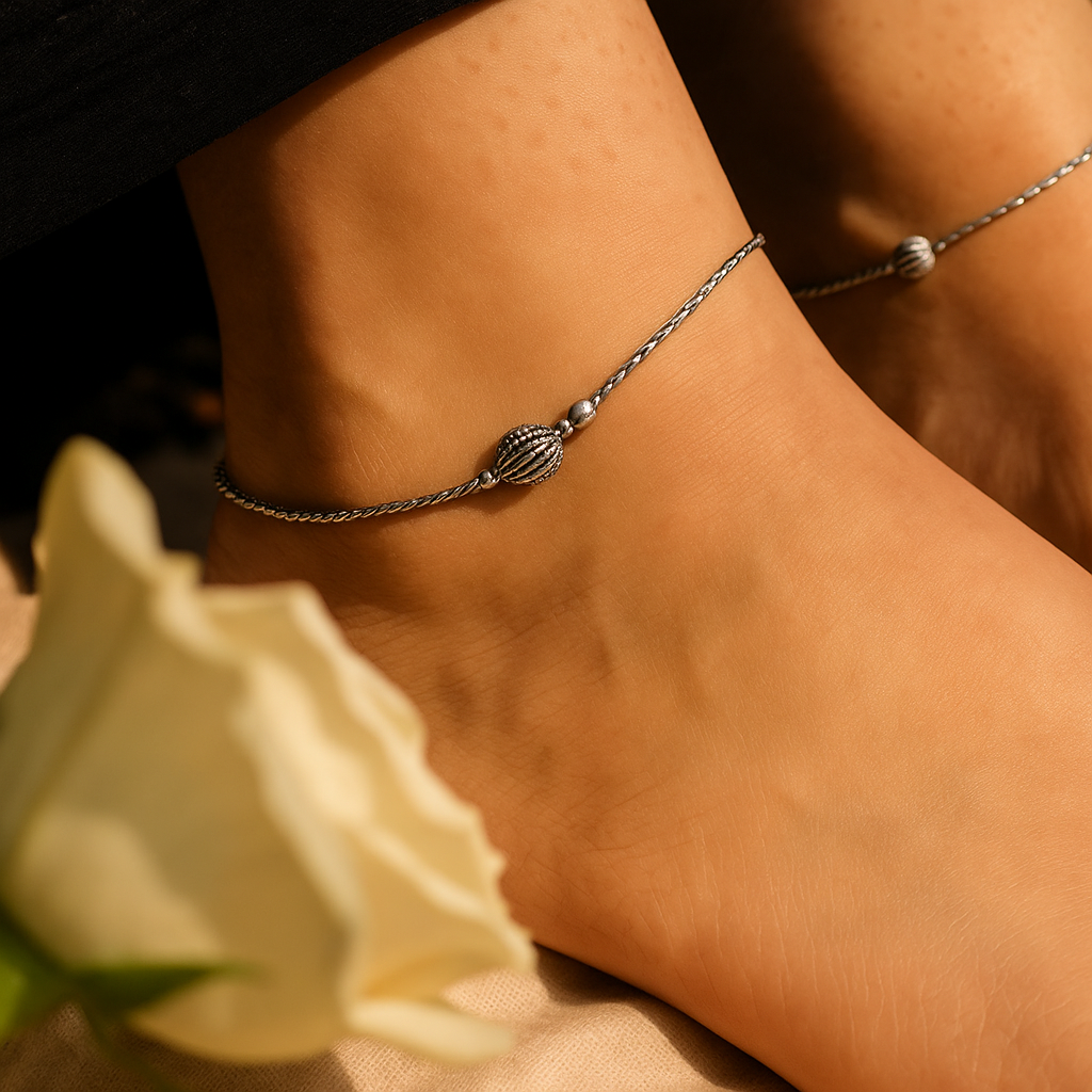 Everyday ball anklet/ Payal Pair