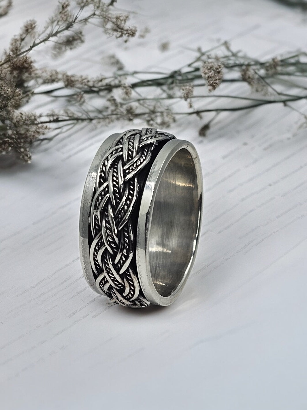 Braided Rotating Band Ring