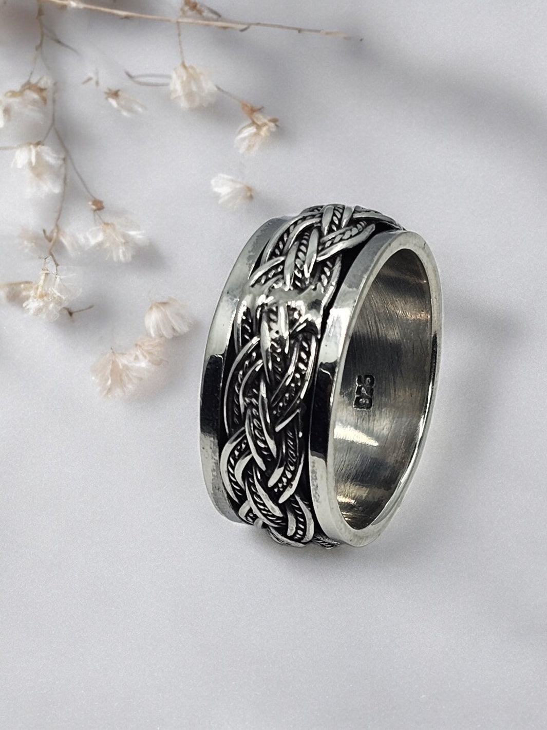 Braided Rotating Band Ring