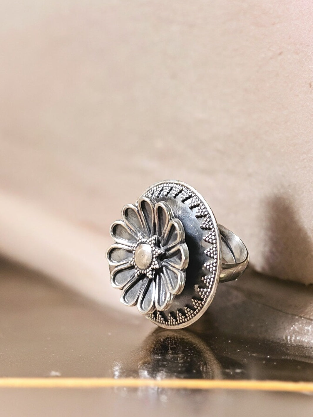 Artistic Big Flower Ring