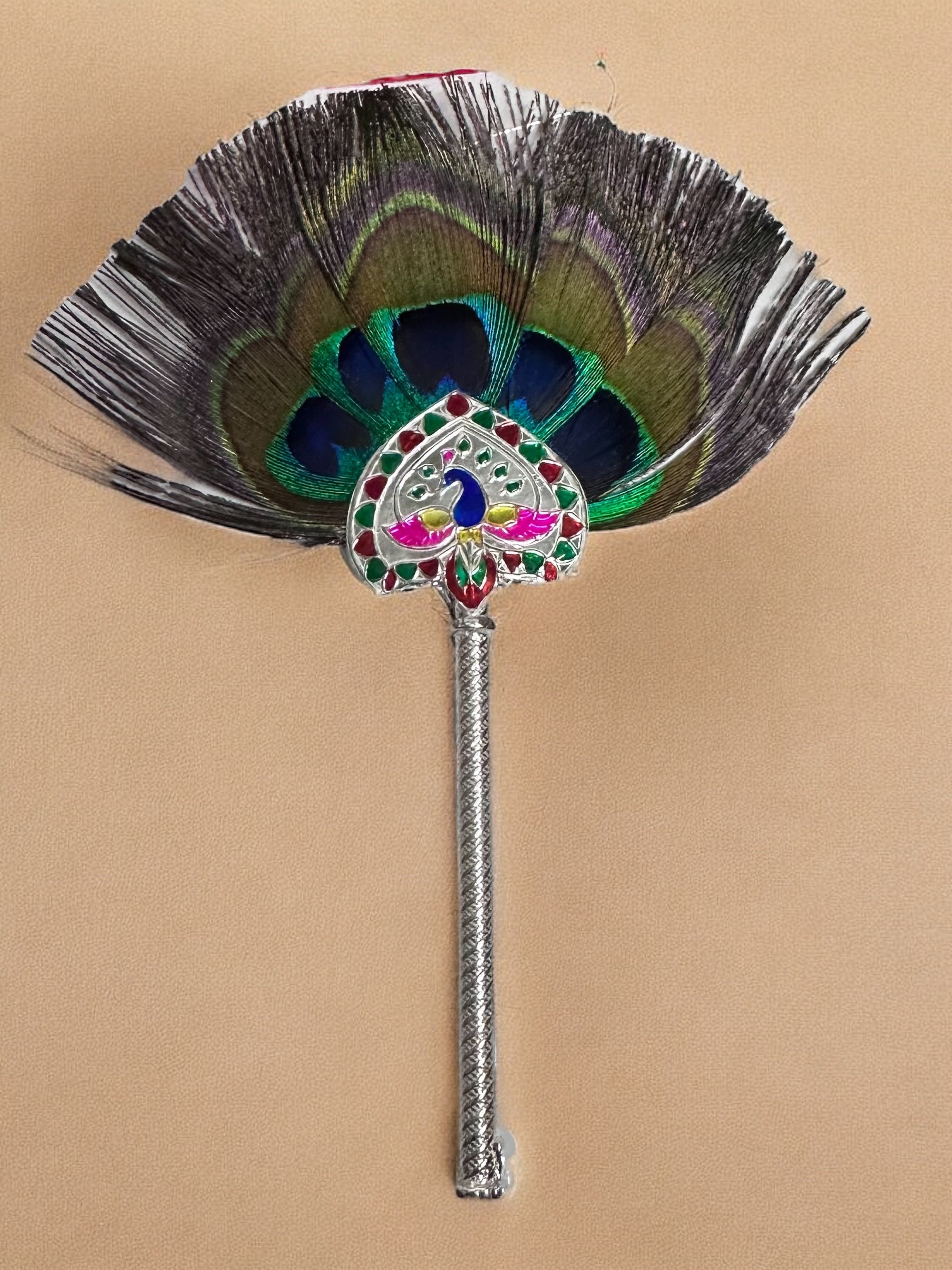 Pure Silver Mor Pankh Peacock Feather - PSA Jewels