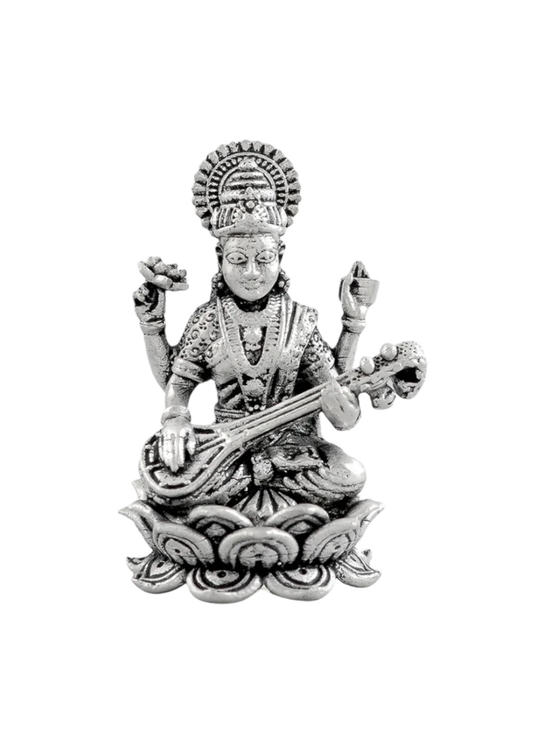 Pure Silver Sarswati Idol