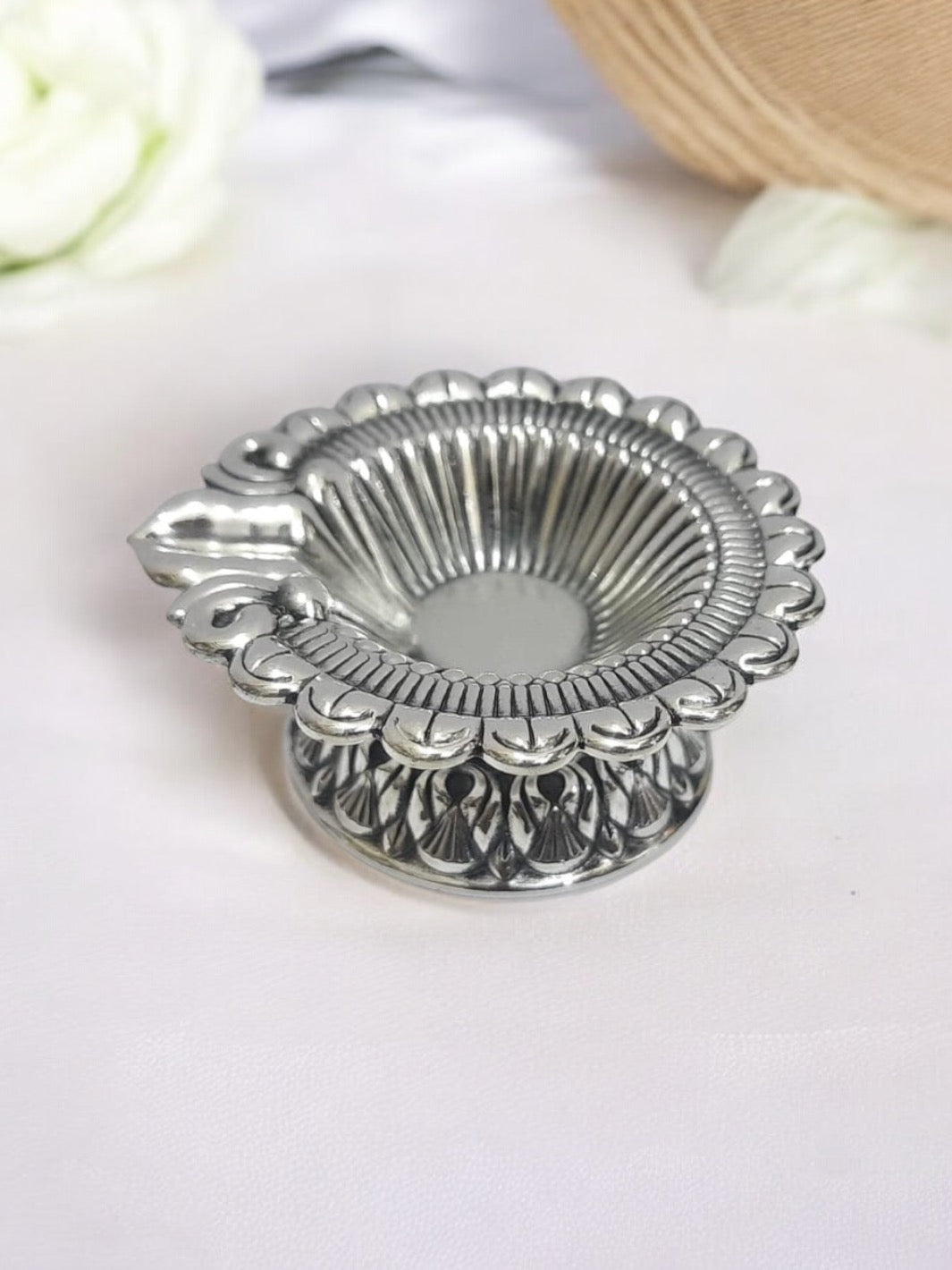 Silver Design Diya