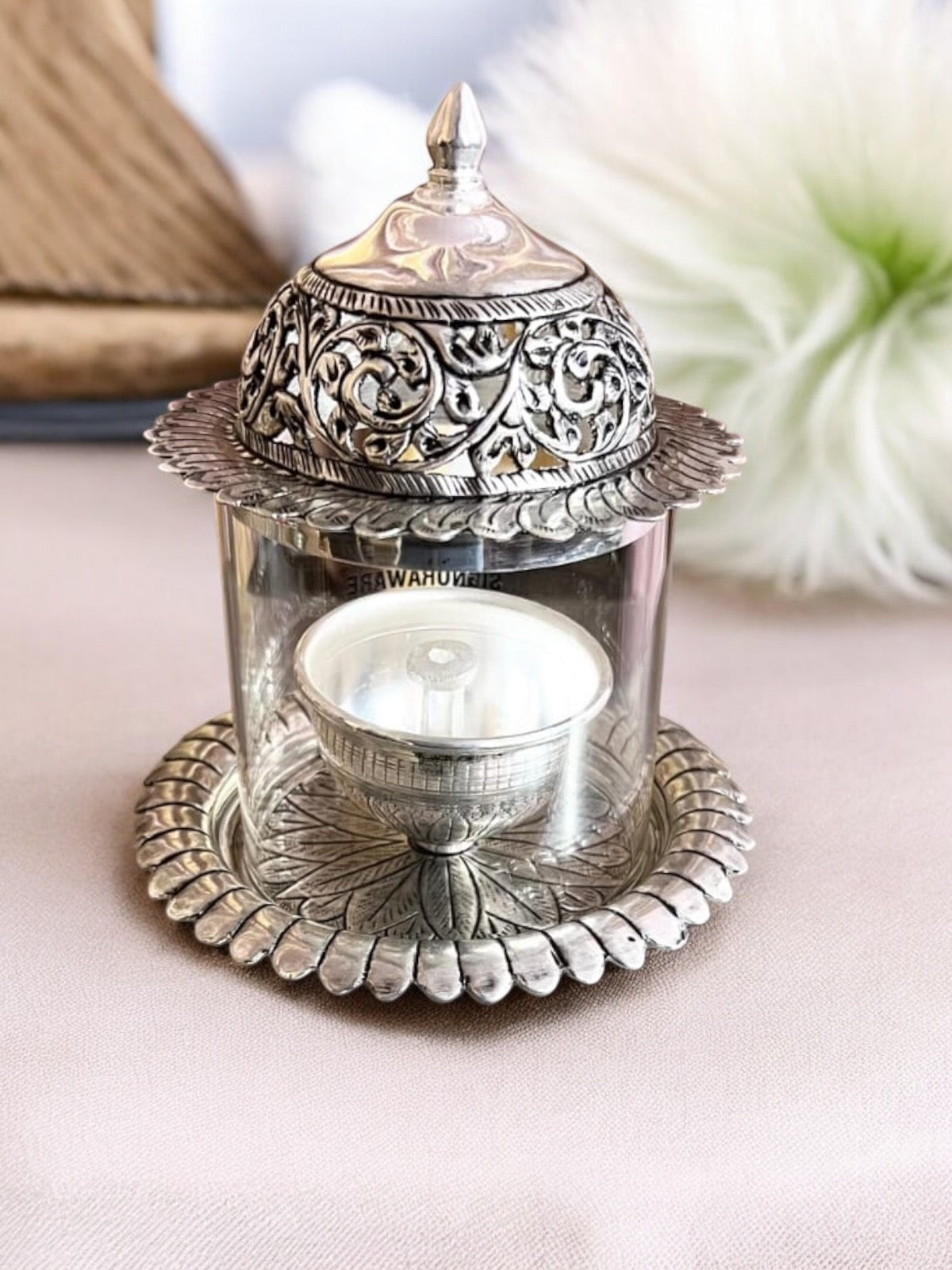 Silver Antique Akhand Deepak/ Diya