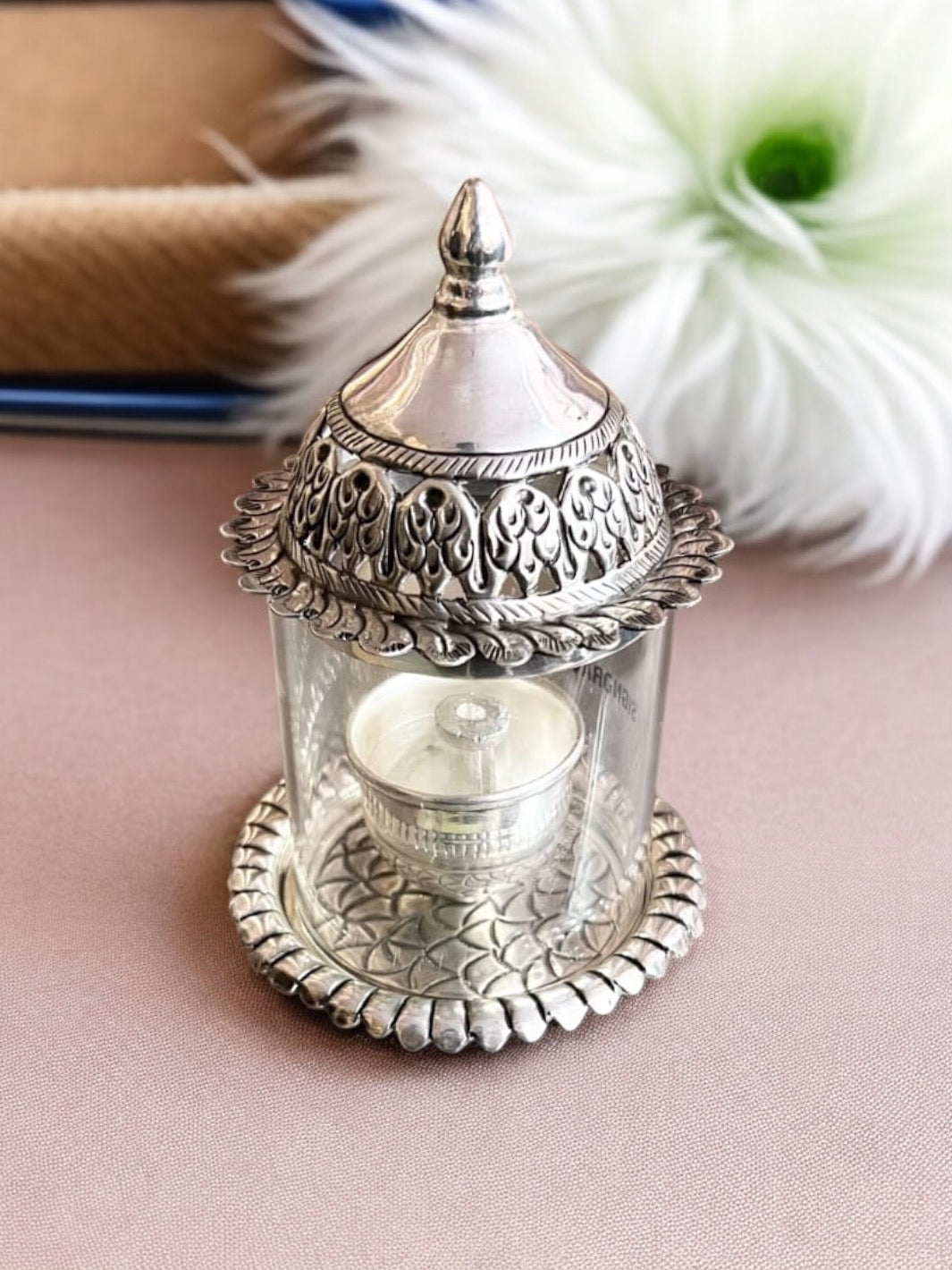 Silver Antique Akhand Deepak/ Diya