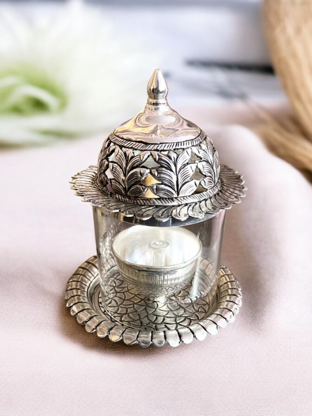 Silver Antique Akhand Deepak/ Diya