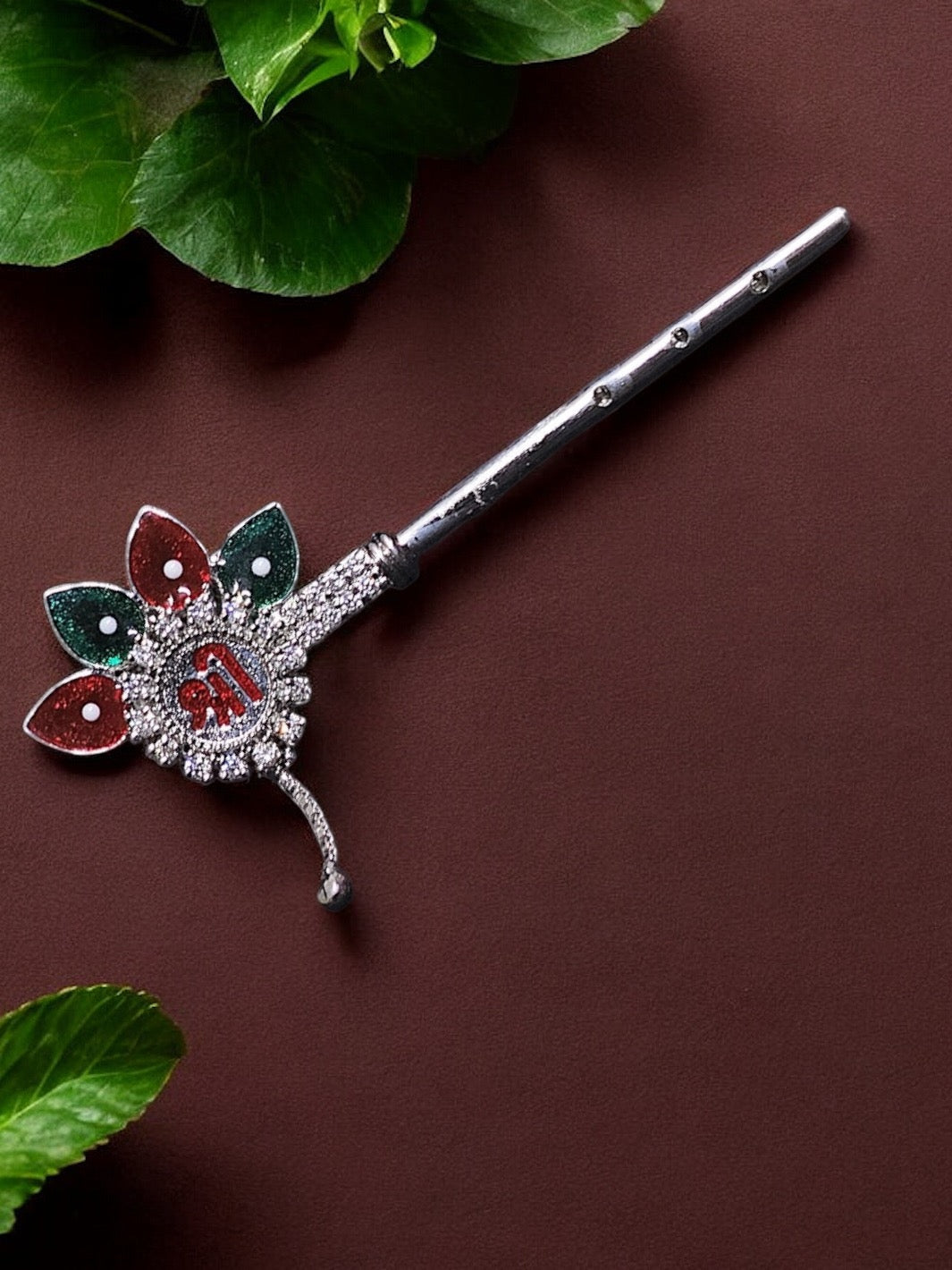 Pure Silver Handmade Multicolour Shree Flute