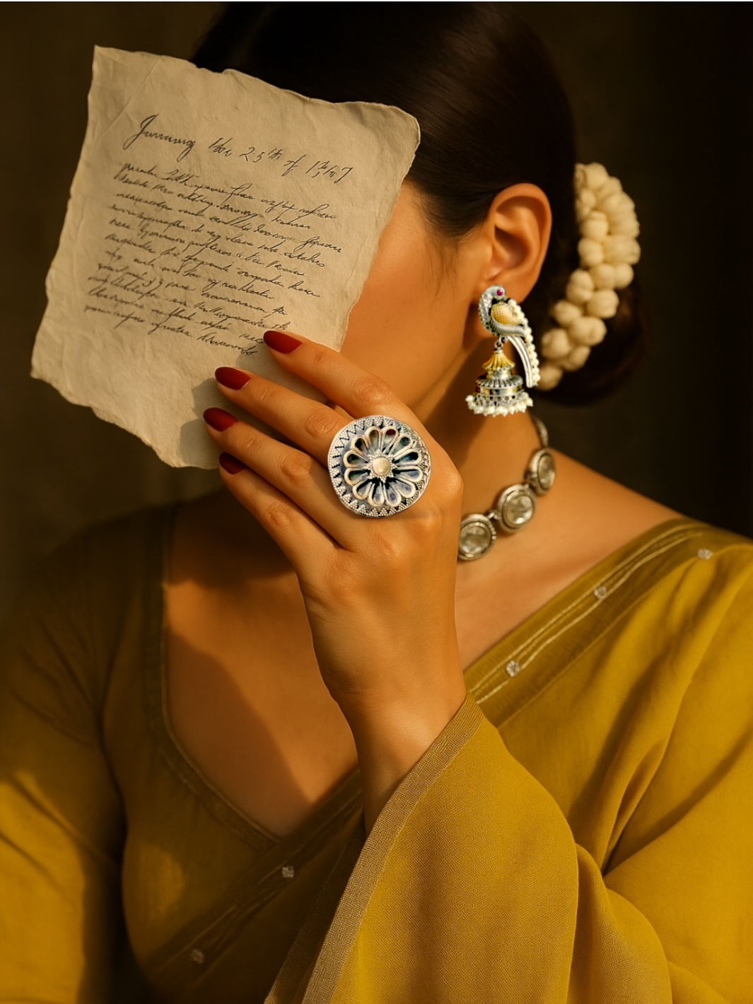 Artistic Big Flower Ring