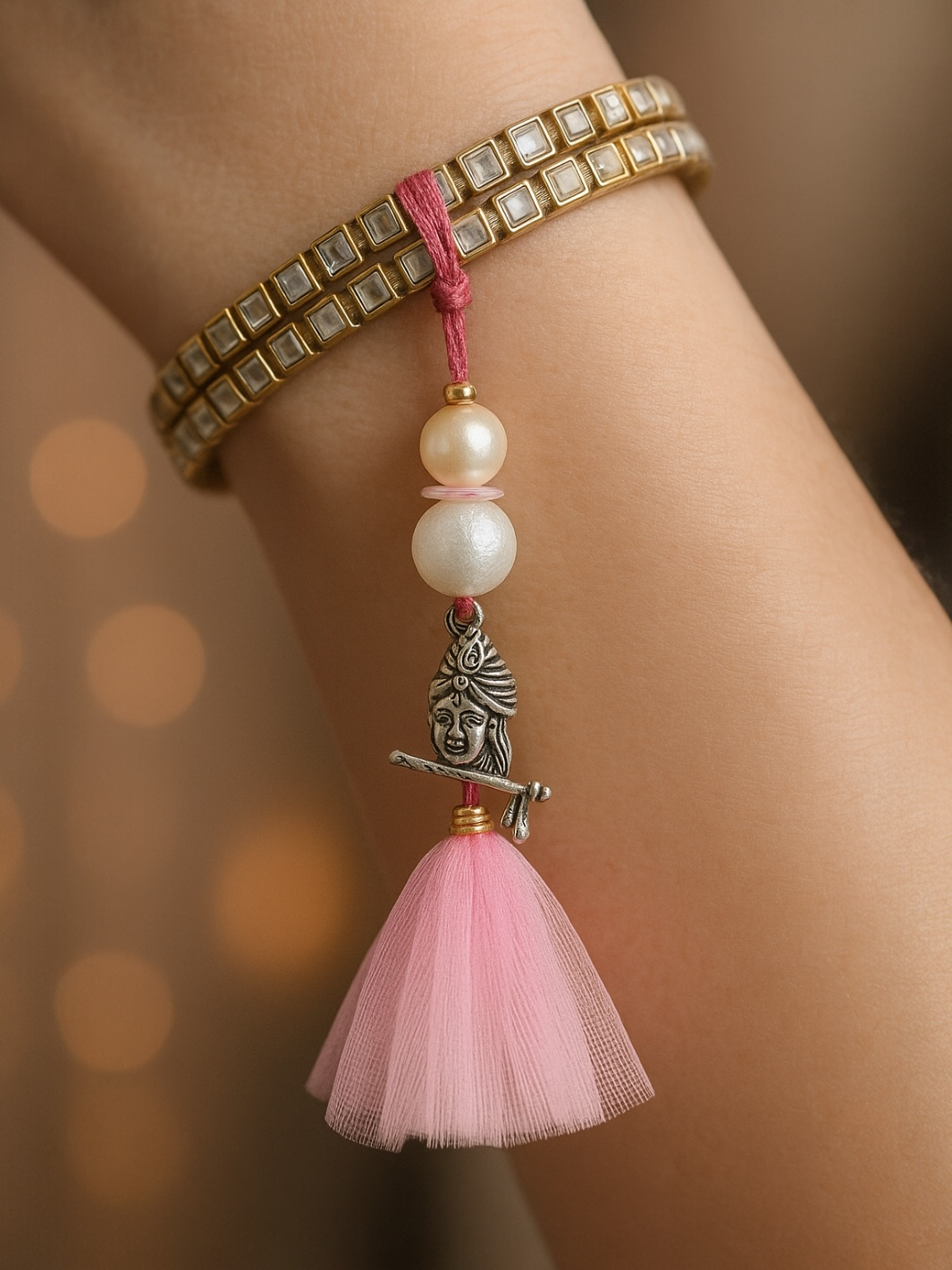 Auspicious Basuri Krishna Pendant Lumba Rakhi