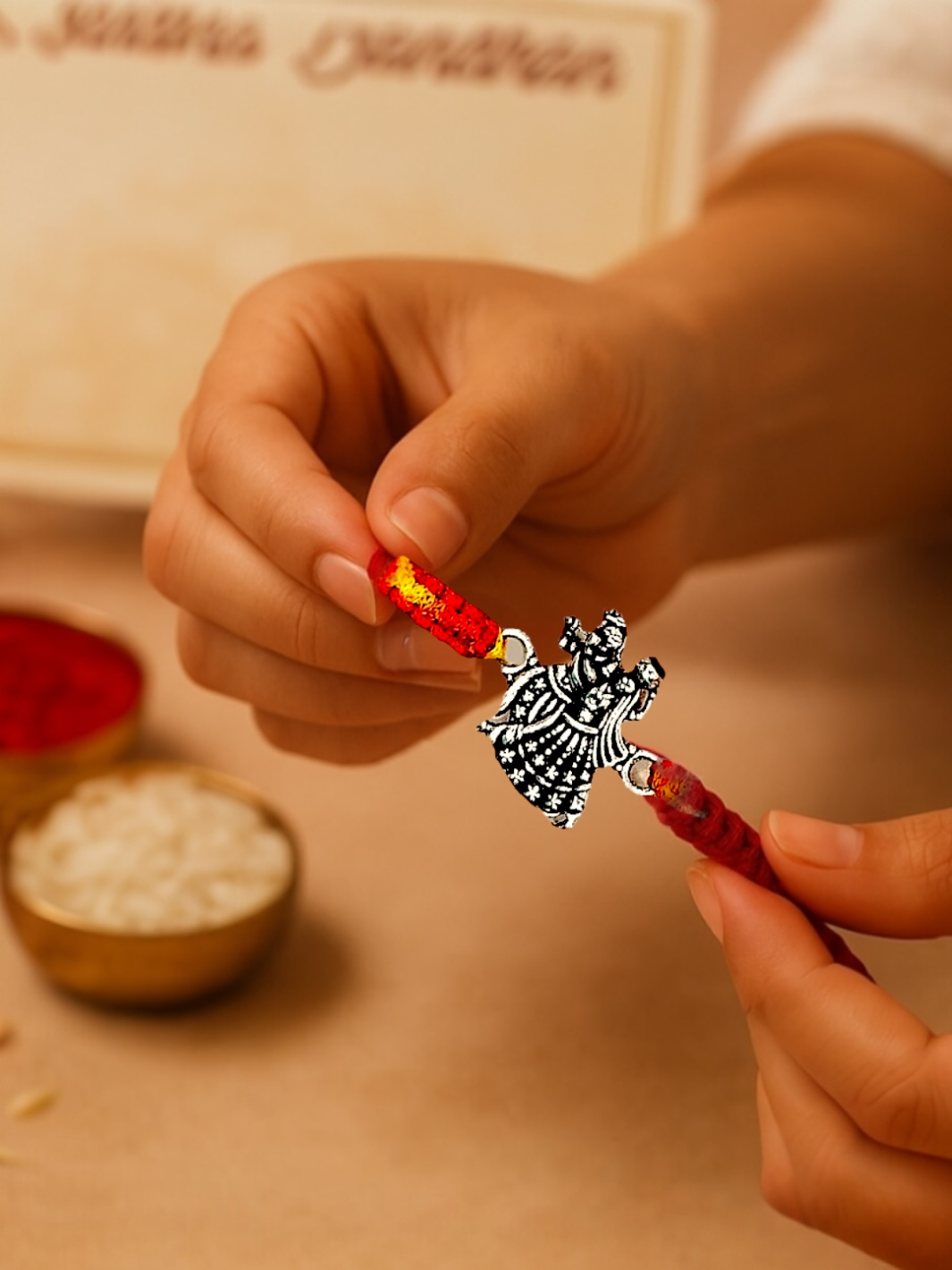 Auspicious Radha Krishna Moli Rakhi