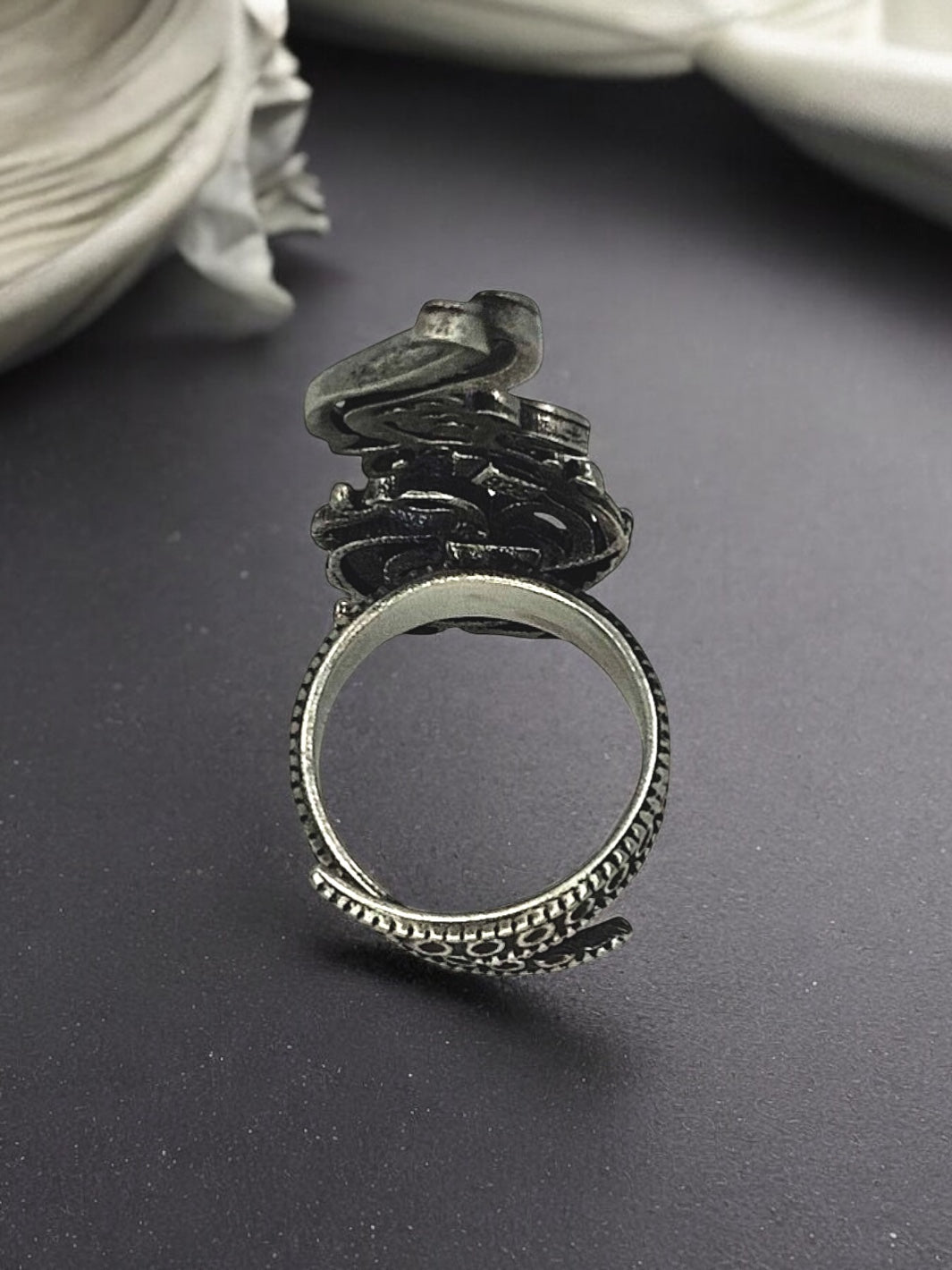 Silver Peacock Ring