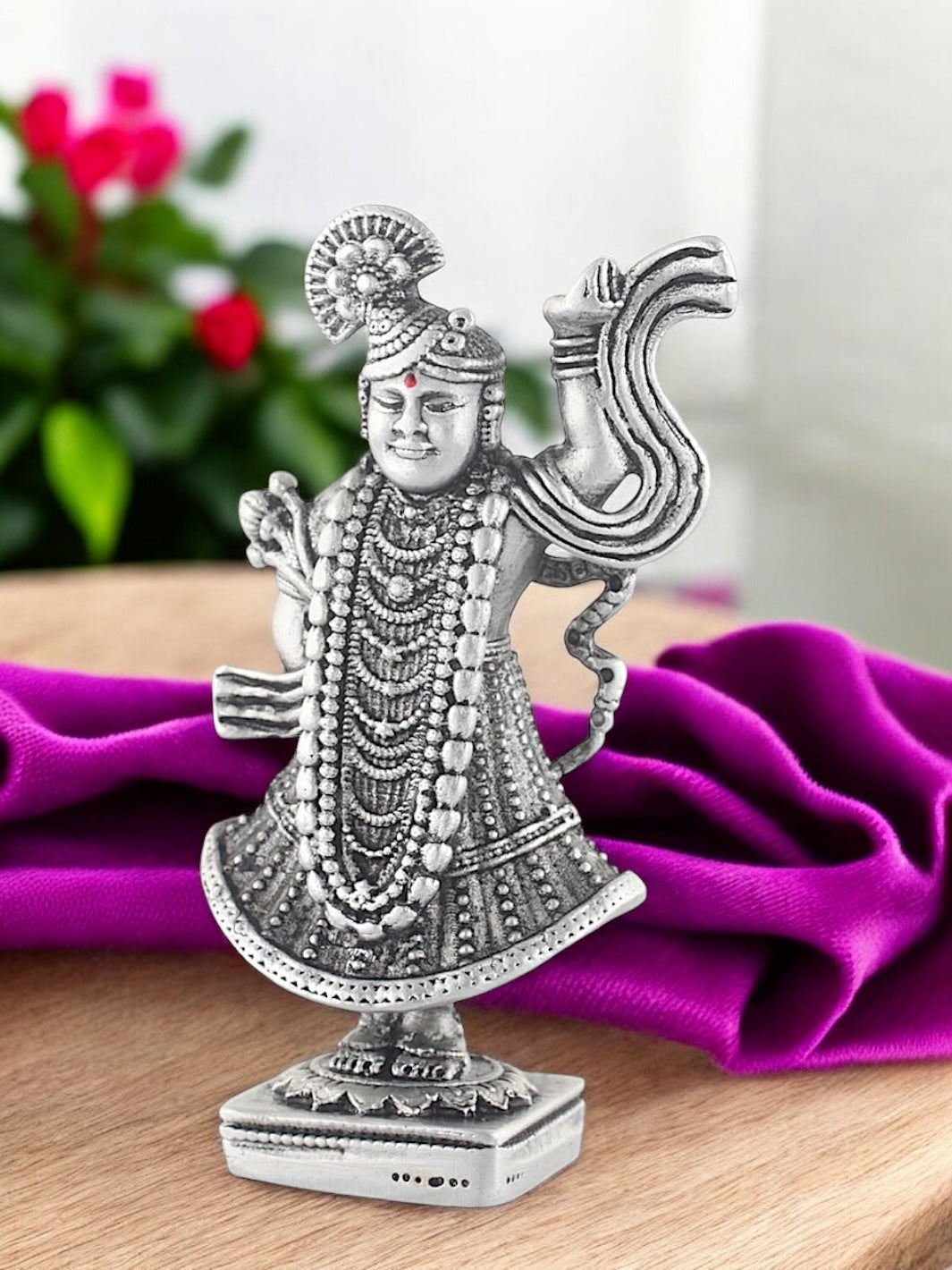 Pure Silver Mini Shree nath ji Idol