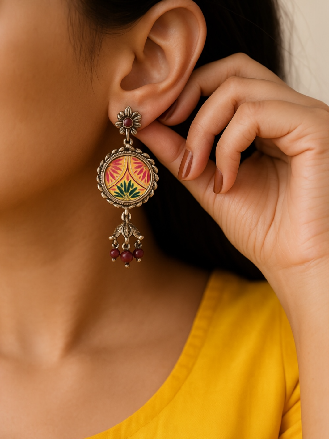 Fusion Handpainted Earring