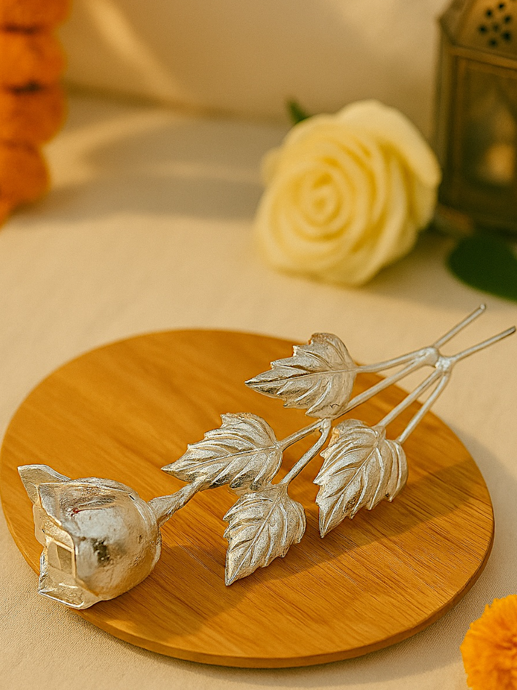 Silver Rose Flower