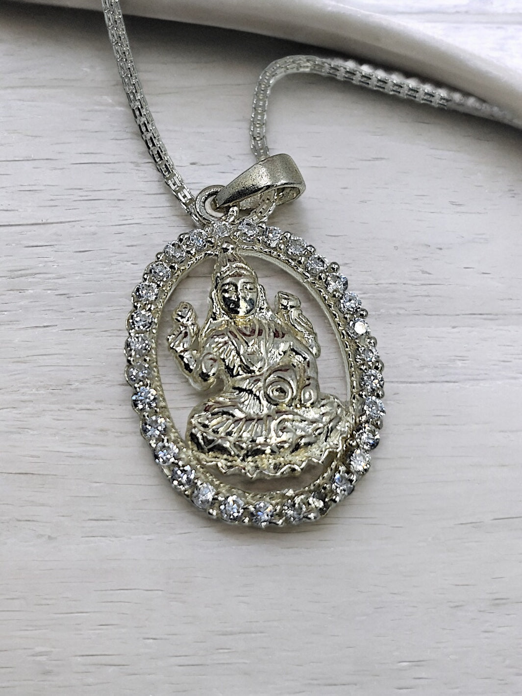 Maha Laxmi ji Silver Pendant with chain