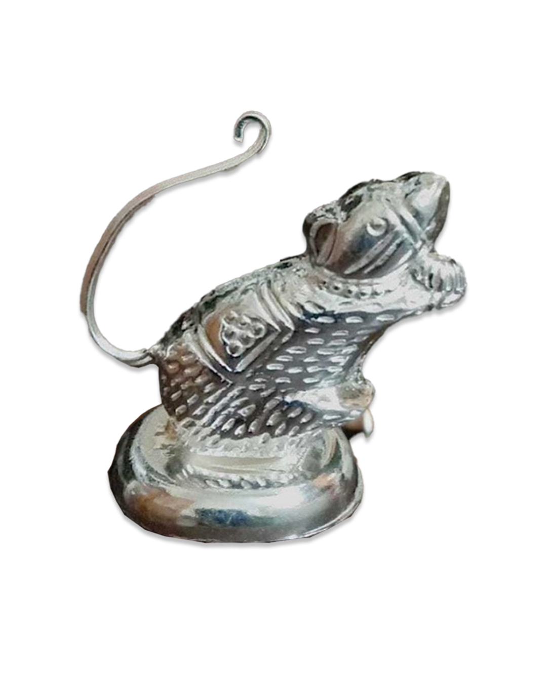 Pure Silver Chuha/Mushak Idol for Ganesha Pooja